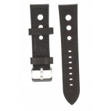 Curea de ceas din piele, 24 mm x 20 cm, negru