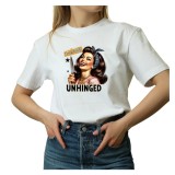Tricou Dama alb, glume retro pentru femei cu atitudine, marimea S