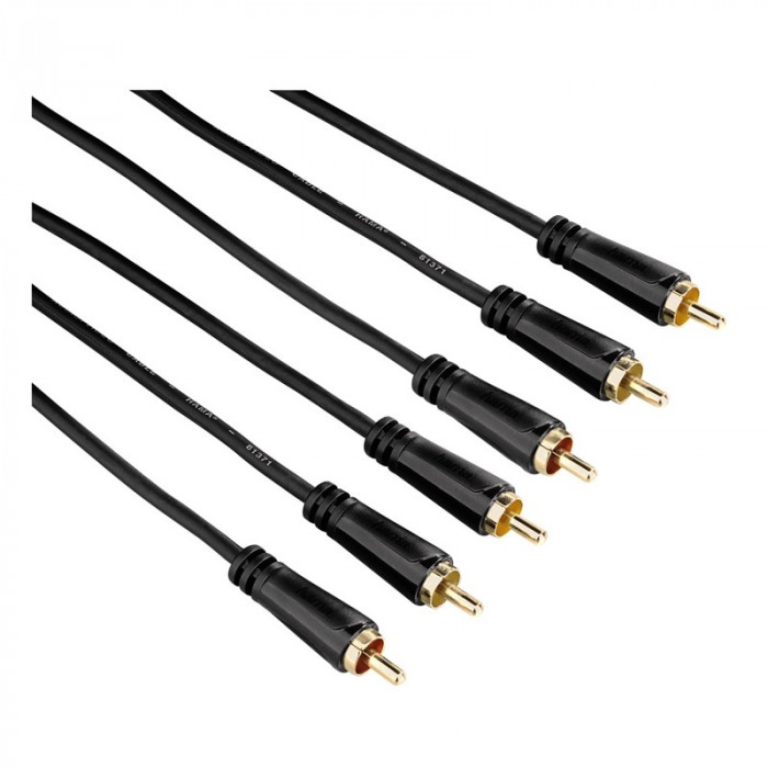 Cablu audio/video Hama, 3RCA, 1.5 m