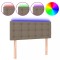 Tablie de pat cu LED, gri taupe, 80x5x78/88 cm, textil