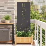 vidaXL Panou Decorativ de Grădină Negru 50 x 140 cm