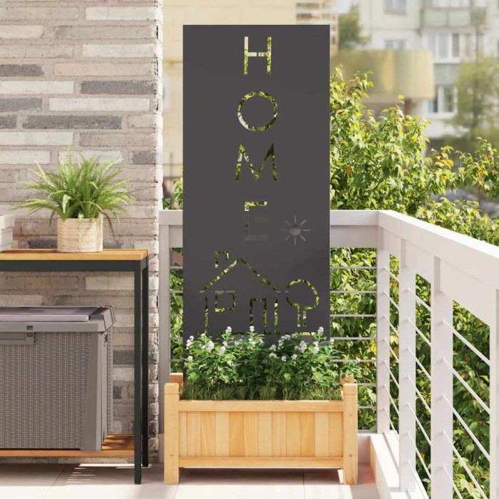 vidaXL Ecran de intimitate pentru grădină Traforaj Negru 50 x 140 cm 876336