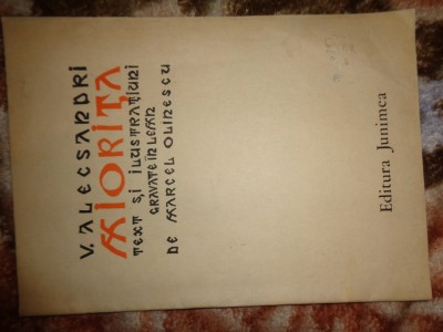 V.Alecsandri - Miorita / text si ilustratiuni gravate in lemn de Marcel Olinescu / an 1984 foto