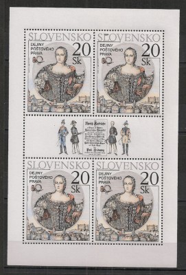 Slovacia.2000 Istoria Postei-coala mica SS.634 foto