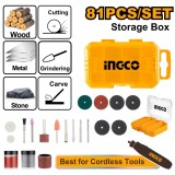 Set Accesorii Biax 81 piese AKMG8081 &ndash; Prindere 3.2 mm (1/8&rdquo;), Discuri Taiere, Slefuire, Polizare, Gravare, Set Profesional Multifunctional