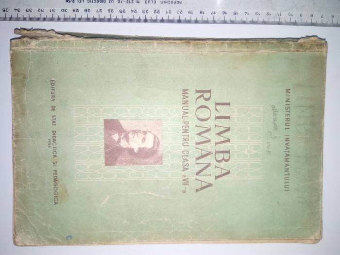MANUAL CLASA A VII A LIMBA ROMANA 1954