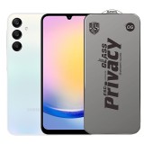 Folie de Protectie pentru Samsung Galaxy A25, TEO, Sticla Securizata ESD Antistatica, Super-X Privacy OG, Margini Negre, 0.30 mm, Transparent Inchis
