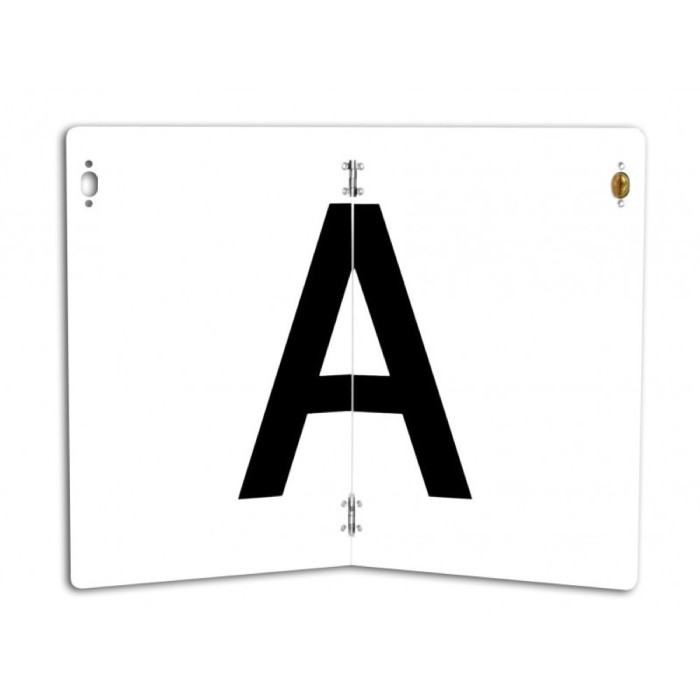 Placa Insemn -A- 400X300 Mm Aluminiu Pliabila Vertical