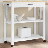 Cumpara ieftin Cărucior de bucătărie &bdquo;MONZA&rdquo;, 84x40x90 cm, lemn masiv de pin