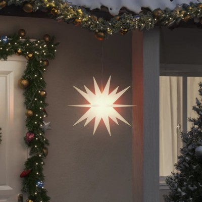 vidaXL Lumină de Crăciun cu LED, alb, 43 cm, pliabil 356185 foto