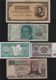 Set 5 bancnote de prin lume adunate (cele din imagini) #184, Europa