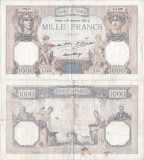 1930 (26 XII), 1.000 francs (P-79b.1) - Franța