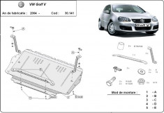 Scut motor metalic VW Golf 5 2003-2009 foto