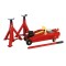 Cric hidraulic tip crocodil Carpoint 2000 kg pe roti cu deschidere maxima de 31 cm si 2 suporti de sustinere