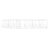 Padoc de exterior pentru caini argintiu 8x12x2m otel galvanizat