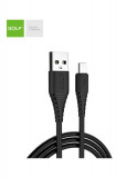 Cablu incarcare micro USB 3A NEGRU, GOLF, Oem