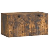 vidaXL Oglindă TV montată pe perete Stejar fumuriu 59,5 x 31 x 30 cm 898200