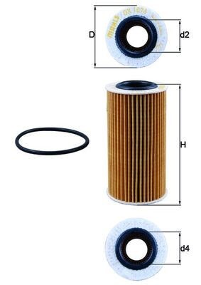 MAHLE OX 1076D Filtru ulei foto