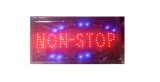 Reclama LED NON-STOP, 50x25cm, Animatie Luminoasa, Interior, 230V, Panou Luminos Dinamic, Prindere Fereastra, Rosu/Albastru