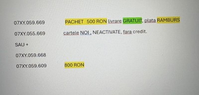 Cartele numere ușoare consecutive foto