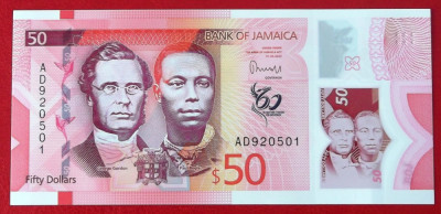 Jamaica 50 $ Dollars 2022 polimer UNC necirculata ** foto