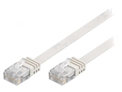 Patch Cord Ethernet UTP Cat5e Alb 3m foto