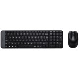 Kit wireless tastatura, Mouse Logitech MK220, Negru