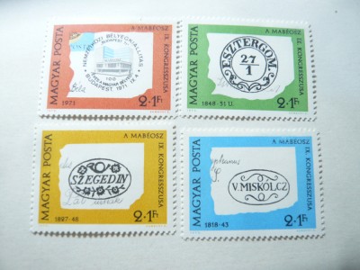Serie Ungaria 1972 Ziua Timbrului . 4 valori foto