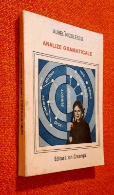 Analize gramaticale - Aurel Nicolescu * Editia a IV-a 1990 foto