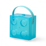 Cumpara ieftin Cutie LEGO 2x2 - albastru transparent