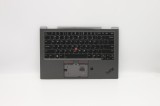 Carcasa superioara cu tastatura palmrest Laptop, Lenovo, ThinkPad X1 Yoga 4th Type 20QF, 20QG, 20SA, 20SB, 5M10V24917, 5M10V24953, AM1AF000C00, ilumin