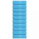 VidaXL Prosoape cu săpun 10 buc turcoaz 30x30 cm 360 g/m&sup2; 100% bumbac
