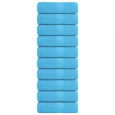 vidaXL Prosoape de baie 10 buc. FROGN turcoaz 30x30 cm 100% bumbac foto