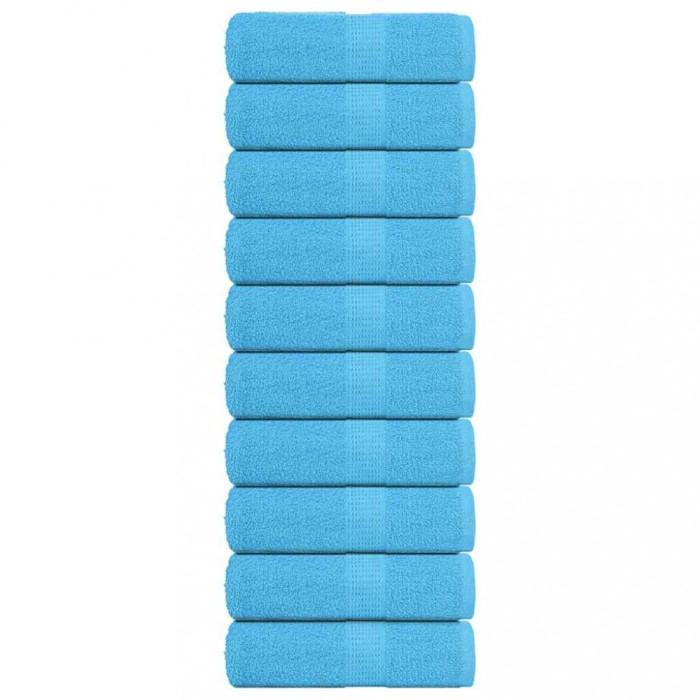 vidaXL Prosoape de baie 10 buc. FROGN turcoaz 30x30 cm 100% bumbac