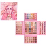 Paleta de farduri kevin&amp;coco, 105 culori, stil pliabil, conturing si iluminator incluse, dreptunghiulara, fara sulfati, pudra compacta, 18.7 x 17.2 x