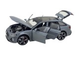 Macheta replica Audi RS6 gri deschide 4 usi, portbagaj si capota, lumini si sunete