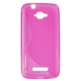Husa silicon S-line roz pentru Alcatel One Touch Pop C7 Single Sim (OT-7040A, 7040F, 7041X) / Dual Sim (OT-7040D, 7041D, 7040E)