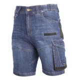 Pantaloni Lahti Pro Lucru Tip-Blugi cu Intaritura Scurti Culoare Albastru Marime L