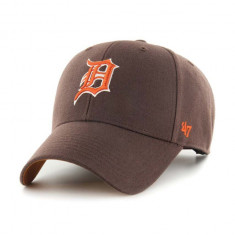 47brand șapcă de baseball din bumbac MLB Detroit Tigers culoarea maro, cu imprimeu