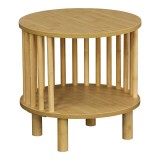 Cumpara ieftin Noptiera Nodial, Pako World, MDF/Bambus, Natural, 40x40x40 cm