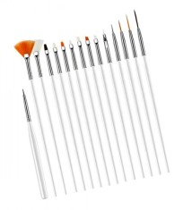 Set manichiura/pedichiura, 15 pensule profesionale, alb foto