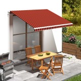 Cumpara ieftin P&acirc;nză de copertină, portocaliu și maro, 350 x 250 cm