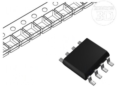 Tranzistor N-MOSFET Unipolar 60V 6.5A Idm 26A 2W SOP8 ESD - Set de 2 Unități foto