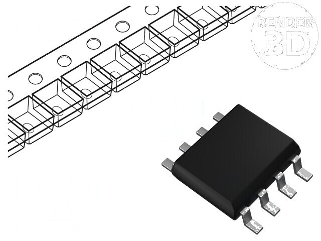 Tranzistor N-MOSFET Unipolar 60V 6.5A Idm 26A 2W SOP8 ESD - Set de 2 Unități