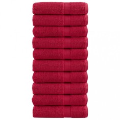 vidaXL Prosoape de duș premium SOLUND 10 buc. roșu 70x140 cm 600 gsm