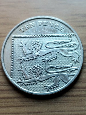 Moneda Anglia Ten Pence 2009 foto