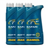Cumpara ieftin Pachet 3 litri Ulei Motor MANNOL Safari 20W50 - Semi-Sintetic, Protectie Motoare Uzate Conditii Dificile