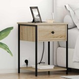 Noptiere 2 pcs Stejar sonoma 42 x 41 x 56 cm Lemn compozit