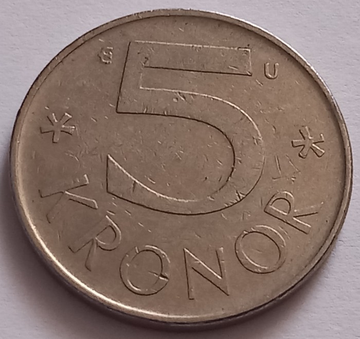 Suedia , 5 Kronor 1985