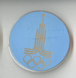 Insigna Olimpica a XXII Olimpiada Moscova Rusia 1980 - marime 5.5 cm #2